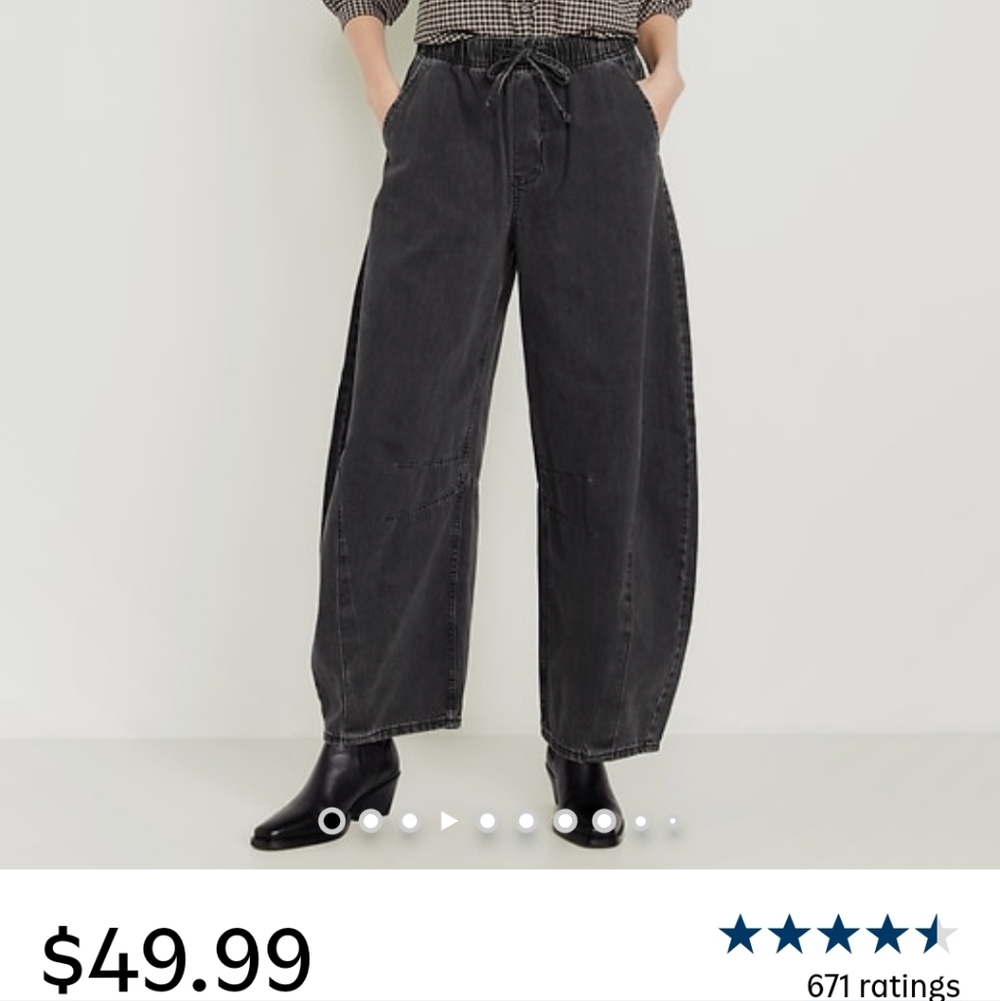 Two Pairs Barrel Jeans From Old Navy Drawstring Baggy